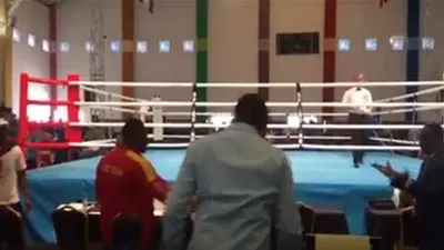 الكونغو تعتدي على لجنة الحكام في منافسات الملاكمة بعد فوز بطل مصر محمد عرابي بالذهبية