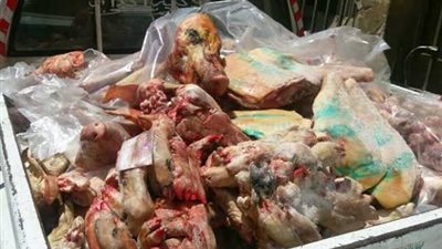 جملة مكبرة تضبط لحوم فاسدة  في أبو مشهور بالمنوفية