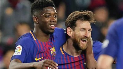ميسي يتدخل لإنقاذ عثمان ديمبلي في برشلونة 