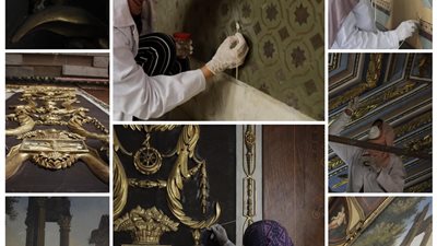 شاهد.. الفتيات بطلات أعمال ترميم قصر محمد علي في شبرا (صور) 