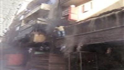 إنهيار جزئي بعقار دون إصابات في الجمرك بالإسكندرية (صور)