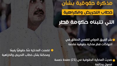 مذكرة حقوقية بشأن خطاب التحريض والكراهية التي تتبناه حكومة قطر