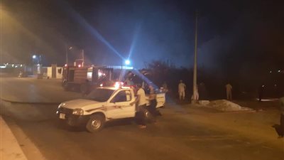 اندلاع حريق هائل في مخزن أخشاب في كفر سعد بدمياط