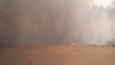 السيطرة على حريق بكميات من البوص والمخلفات بكفر الجزار ببنها (صور)