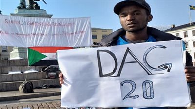 سودانيون يعتصمون فى السويد احتجاجًا على عدم منحهم الإقامة