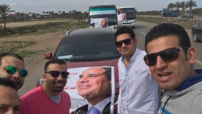 مسيرات تأييد للرئيس السيسي بمحافظة دمياط 