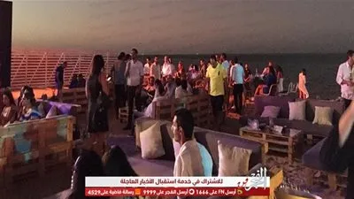 التجهيزات الأخيره لحفل عمرو دياب في مهرجان الجونة السينمائي (صور)