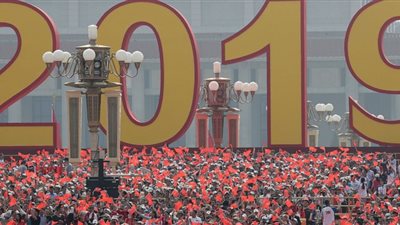 نشوب معارك في هونج كونج في اليوم الوطني للصين