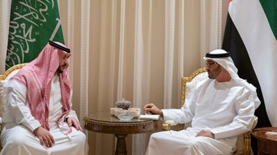 محمد بن زايد يستقبل نائب وزير الدفاع السعودي