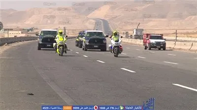 توقف حركة المرور جزئيا بطريق الفيوم الصحراوي