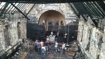 بعد أكثر من ١٢٠ عاما.. كنيسة حلوان المحترقة من الألمان إلى الأقباط (صور)