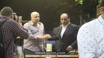 بالصور.. الخطيب وشوبير والبدري ونجوم الرياضة في عزاء والدة علاء عبد الصادق