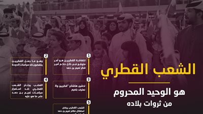 الشعب القطري هو الوحيد المحروم من ثروات بلاده