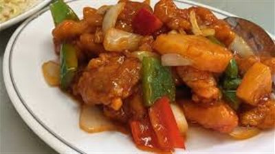 دجاج حامض حلو بطريقة مختلفة 