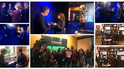 20 وسيلة إعلامية عالمية تلتقي بوزير الآثار بمعرض 