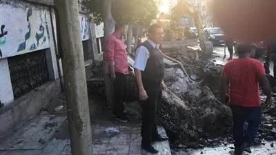 تهشم ماسورة لمياه الشرب قطر 6 بوصة بالشاطبي في الإسكندرية (صور)