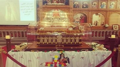 الكاتدرائية المرقسية للكاثوليك بالإسماعيلية تستقبل رفات القديسة تريزا للطفل يسوع