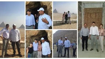 الرئيس المجري يرافق أسرته في زيارة الأهرامات وسقارة 