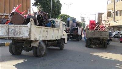 رفع 1342 حالة إشغال طريق بالجيزة