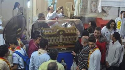 كنيسة المسيح الملك بالمنصورة تستقبل رفات القديسة تريزا للطفل يسوع