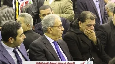 عمرو موسى في عزاء  شعبان عبد الرحيم  بفيصل (صور)