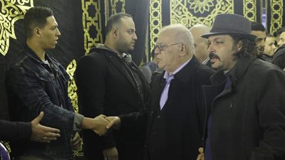 وصول صلاح عبدالله وحجازي متقال عزاء  شعبان عبدالرحيم (صور)