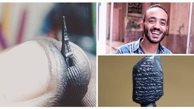 ابن رشيد صاحب أصغر منحوتة أثرية في العالم لـ