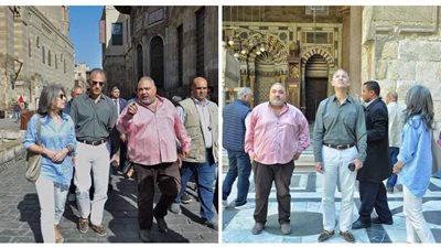 انبهار السفير الأمريكي وزوجته بعظمة الحضارة المصرية في شارع المعز