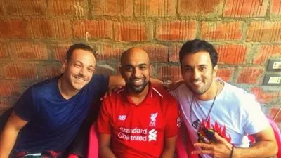 حسني شتا مع الدينامو والعالمي في صورة من  كواليس مسلسل شديد الخطوره عبر