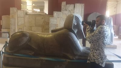 داني ألفيس يلتقط صورًا لكنوز المتحف المصري