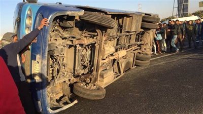 حقيقة انقلاب أتوبيس طلاب بالمقطم