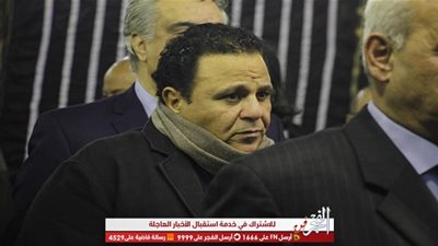 محمد فؤاد يؤدي واجب العزاء في شقيقة مرتضى منصور