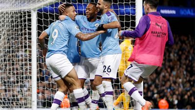مانشستر سيتي يتخطى ليستر سيتي بثلاثية في الدوري الإنجليزي.. ومحرز يتألق