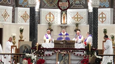 حصاد اليوم الأول لاستقبال رفات القديسة تريزا بكنيستها في شبرا 