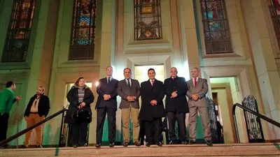 وفد الحرية المصري يزور كاتدرائية العذراء للتهنئة بعيد الميلاد (صور)