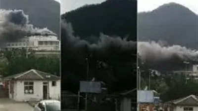 حريق هائل يدمر فندقًا في إيران (فيديو)