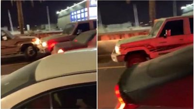 الإطاحلة بسائق اصطدم بعدد من السيارات خلال مهاولته الهروب من المرور