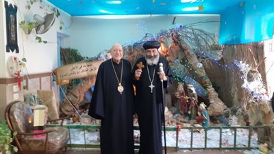 مطران بورسعيد يزور الكاردينال الشرفي الأنبا أنطونيوس نجيب (صور)