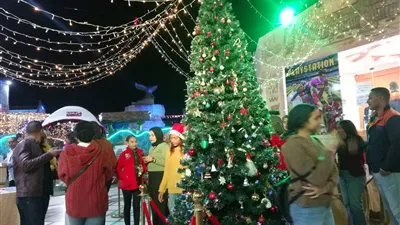 أهالي السويس يحتفلون برأس السنة الميلادية بالتوافد على المنتجعات (صور)