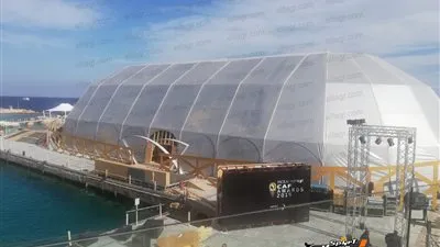 شاهد المسرح العائم لحفل أفضل لاعب في إفريقيا بالغردقة (صور)