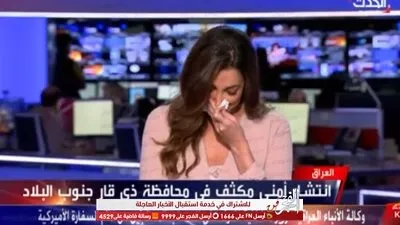 ضحى الزهيري تنهار من البكاء على الهواء فور سماعها خبر وفاة نجوى قاسم 