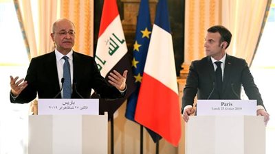 الرئيس الفرنسي وبرهم صالح يشددان على أهمية سيادة العراق