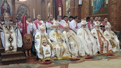 مطران الفيوم يترأس صلوات قداس عيد الميلاد المجيد (فيديو) 
