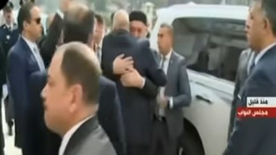 باستقبال حار.. شاهد لحظة وصول عقيلة صالح للبرلمان المصري