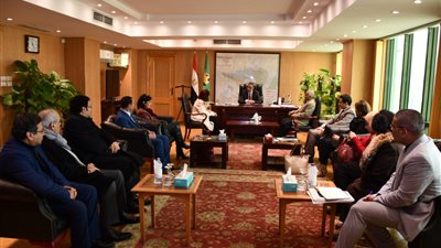 محافظ الفيوم يستقبل وفد اتحاد المستثمرات العرب
