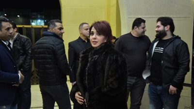 مادلين طبر في عزاء والد إيهاب توفيق 