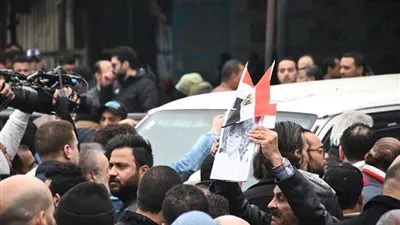 نجوم الفن يودعون ماجدة الصباحي بأعلام مصر (صور)