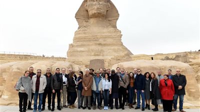 أعضاء البنك الدولى ينبهرون بسرعة إنشاء المتحف المصري الكبير 
