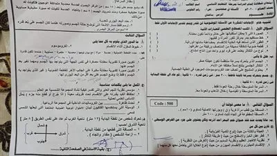 طلاب الإعدادية بالمنوفية يؤدون امتحان العلوم على ورقة الأسئلة