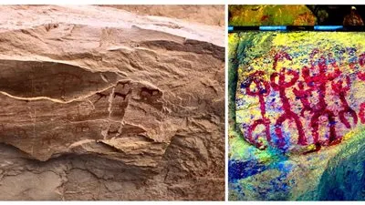 شاهد.. نقوش عمرها 10 آلاف عام بكهف أثري في سيناء